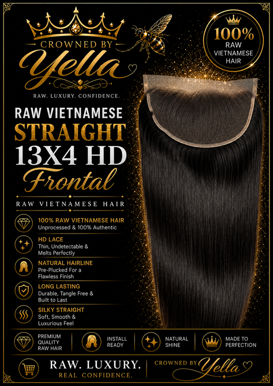 Raw Vietnamese Straight 13x4 HD Frontal
