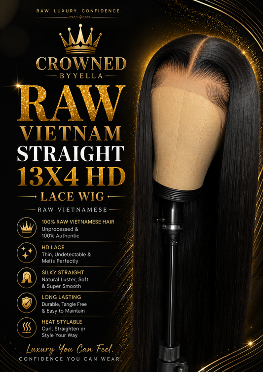 Raw Vietnamese Straight 13x4 HD Lace Wig