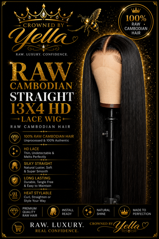 Raw Cambodian Straight 13x4 HD Lace Wig